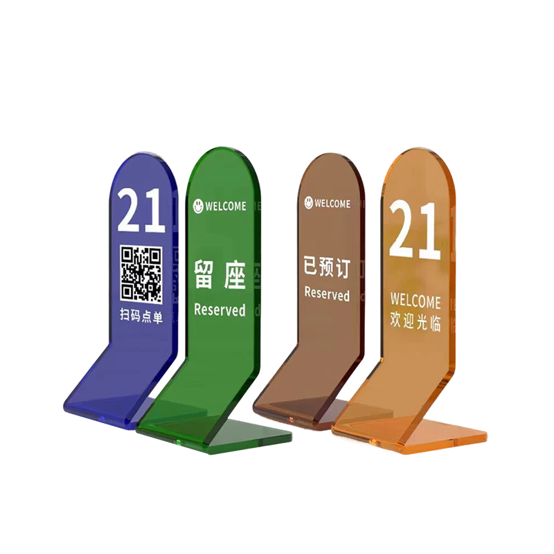 High-End Acrylic Table Signs