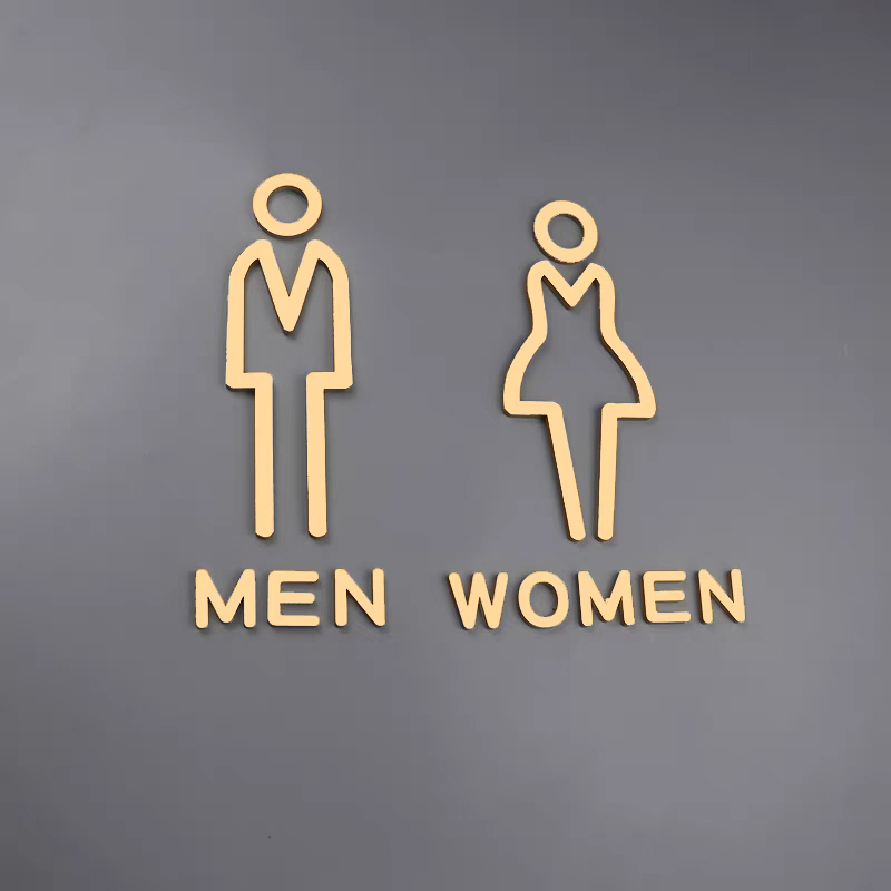 Acrylic Toilet Sign