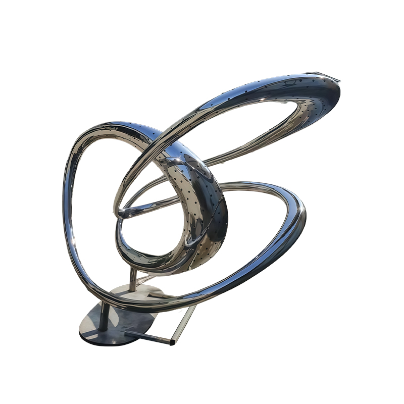 How does a mirrored light sculpture illuminate the artistic soul of a space with the magic of light and shadow in stainless steel?